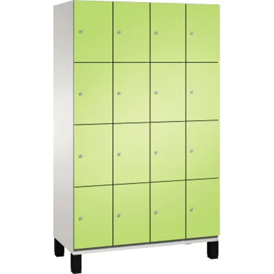 C+P Fächerschrank 4510340S10020 Füße 16Fächer B1200mm lgr/vgn