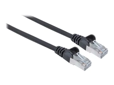 Intellinet Network Patch Cable, Cat6A, 30m, Black, Copper, S/FTP, LSOH / LSZH, PVC, RJ45, Gold Plated Contacts, Snagless, Booted, Polybag - Patch-Kabel - RJ-45 (M) bis RJ-45 (M) - 30 m - SFTP - CAT 6a - IEEE 802.3af - halogenfrei, geformt, ohne Haken - Sc
