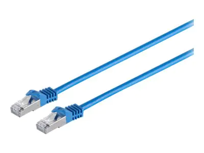 exertis Connect - Patch-Kabel - RJ-45 (M) zu RJ-45 (M) - 5 m - SFTP, PiMF - CAT 6a - halogenfrei, geformt, ohne Haken, verseilt - Blau