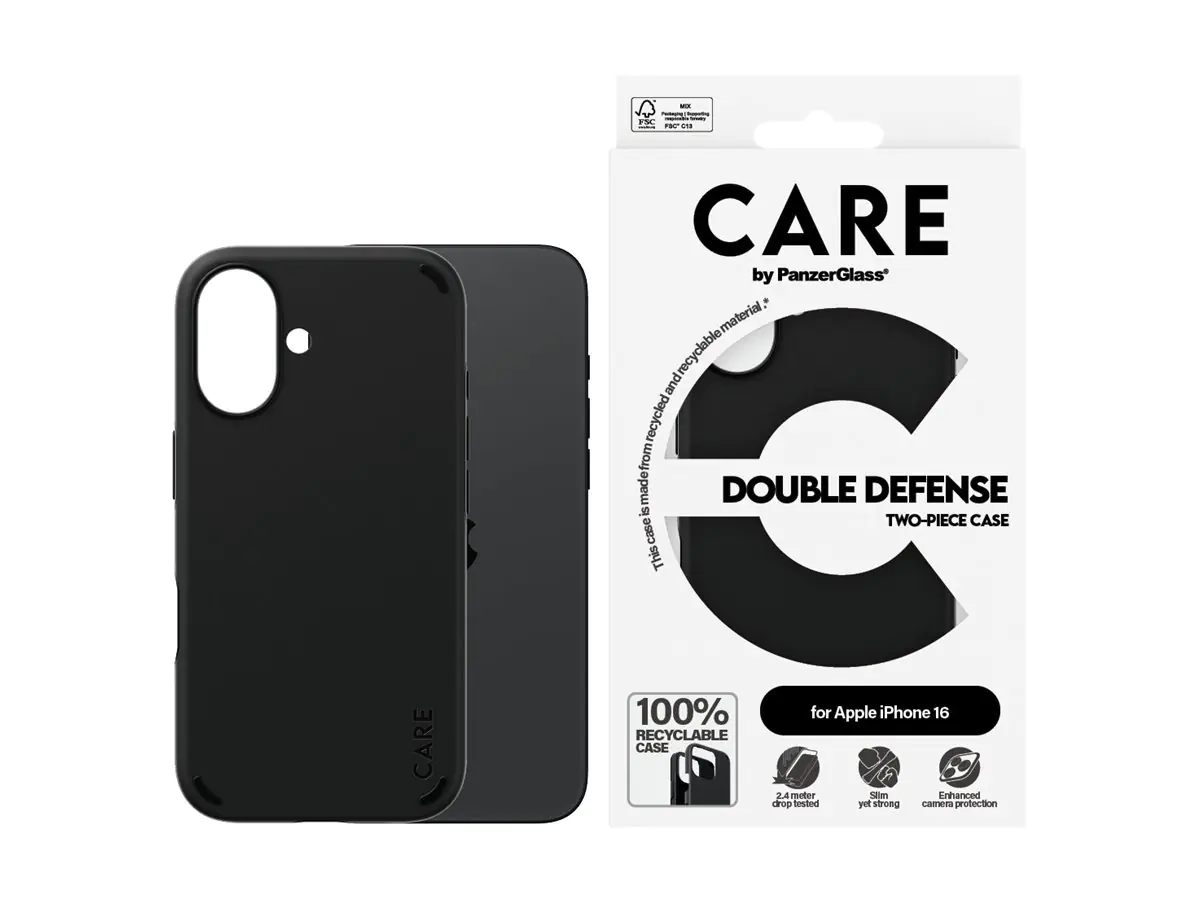 PanzerGlass CARE by PanzerGlass Double Defense - Hintere Abdeckung für Mobiltelefon - kompatibel mi