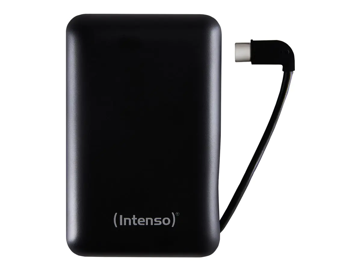 Intenso XC10000 - Powerbank - 10000 mAh - 3 A - 2 Ausgabeanschlussstellen (USB, 24 pin USB-C) - Schwarz