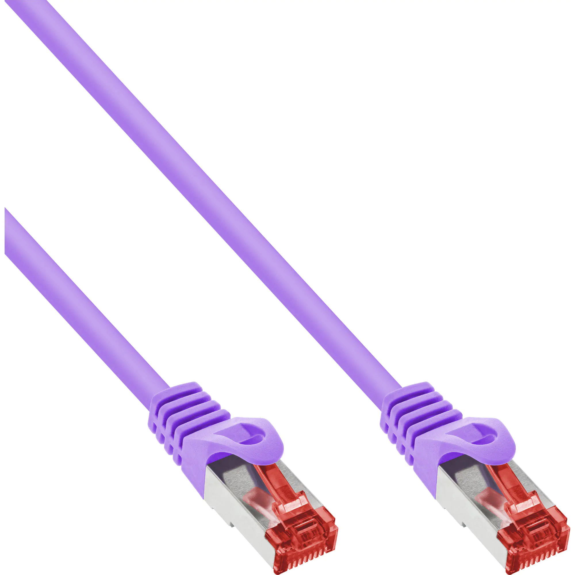 InLine - Patch-Kabel - RJ-45 (M) zu RJ-45 (M) - 1 m - SSTP-Kabel - CAT 6 - geformt - lila