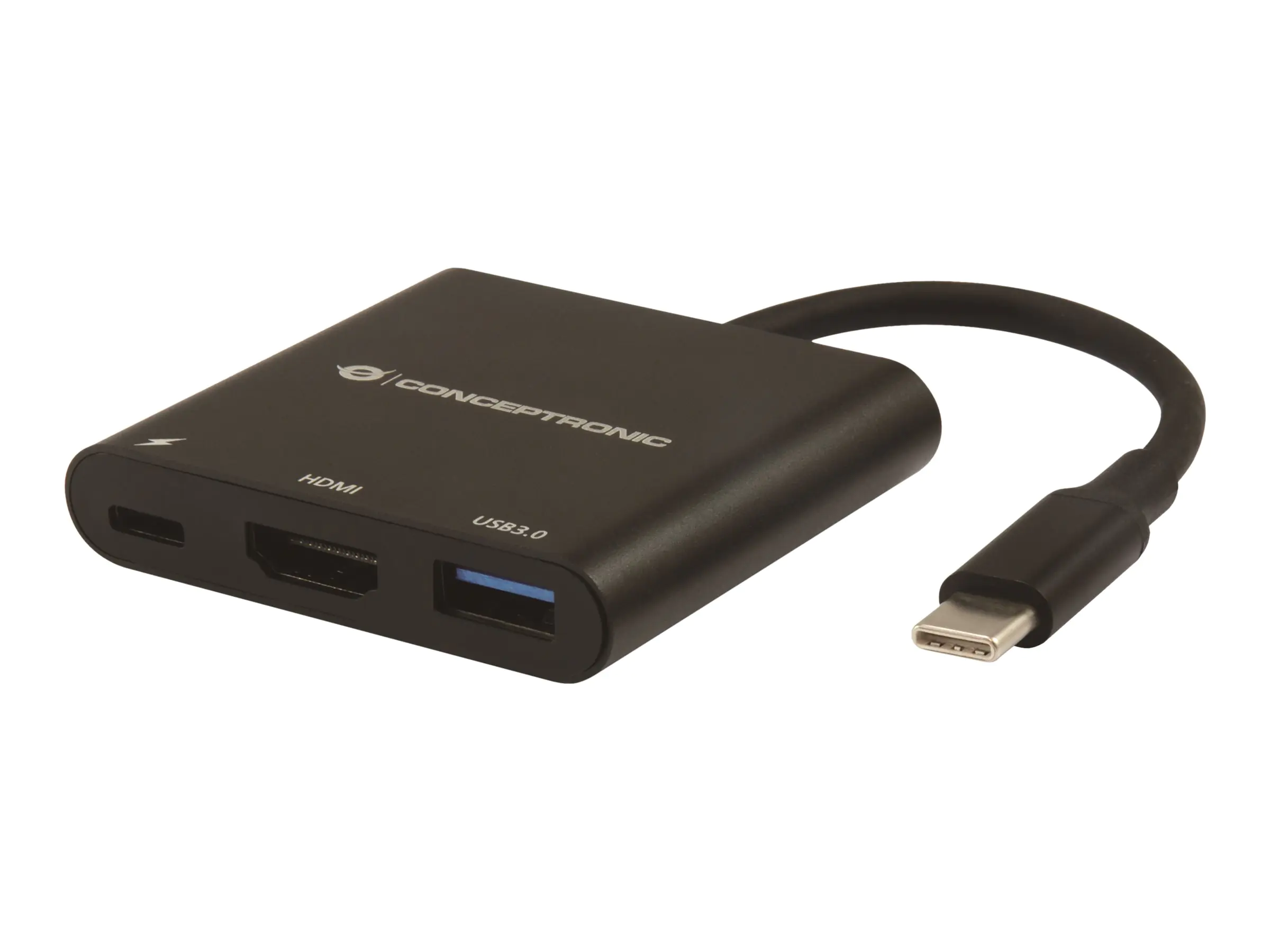 Conceptronic Dock USB-C->HDMI USB3.0.100WPD 25cm schwarz