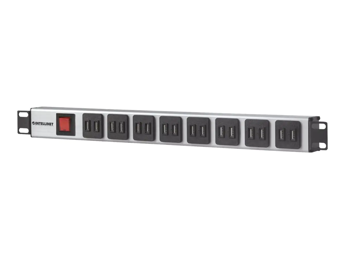 Intellinet 19" Steckdosenleiste m. 16 USB-Ladeport Netzsch. 164580