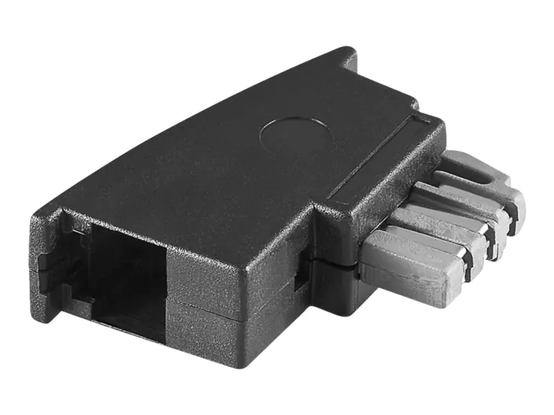 goobay - Telefonadapter - RJ-11 (W) bis TAE-N (M) - Schwarz
