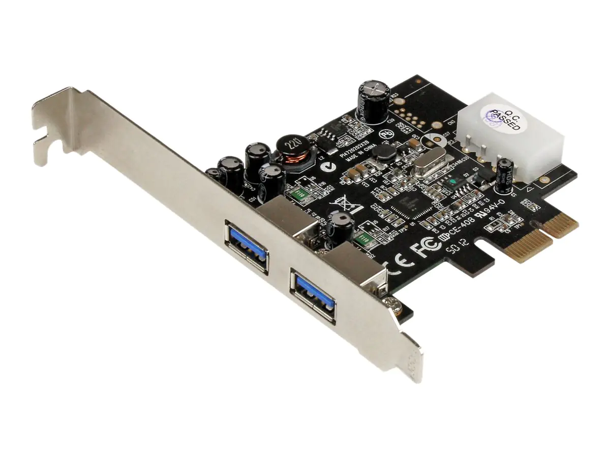StarTech 2 Port USB 3.0 PCI Express Schnittstellenkarte mit UASP und 4 Pin LP4 Molex - 2-fach SuperSpeed USB PCIe Karte - USB-Adapter - PCIe - USB 3.0 x 2 - für P/N: CFASTRWU3, S251SMU33EP, ST103008U2C, ST53004U1C, ST7300U3M, ST93007U2C, UNI251BMU33