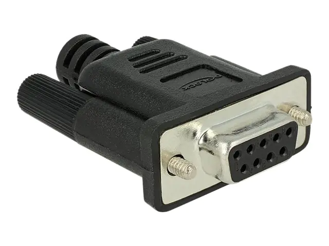 Delock - Serieller Anschluss - DB-9 (W) - Daumenschrauben - Schwarz