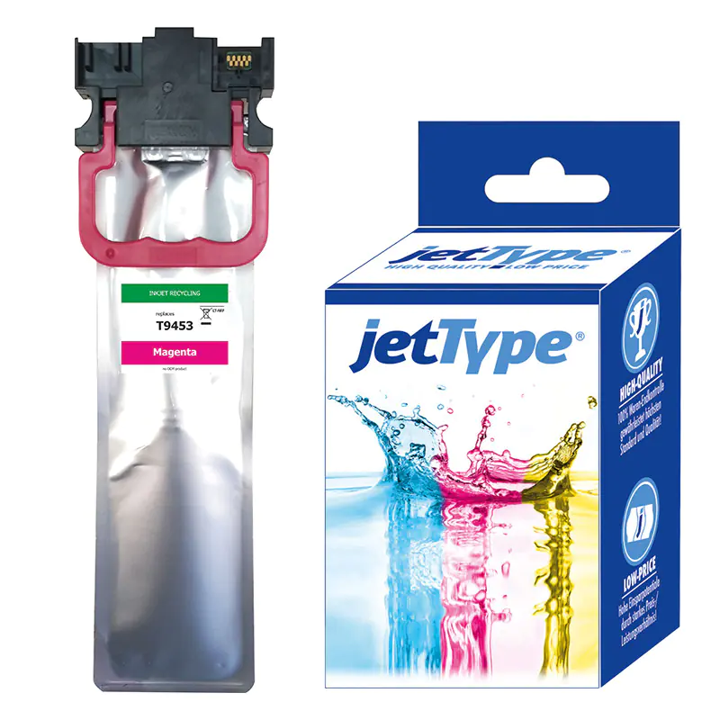 jetType Tinte kompatibel zu Epson C13T945340 T9453 Magenta 5.000 Seiten 38,1 ml Große Füllmenge 1