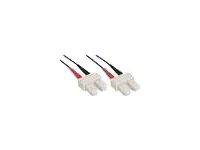 InLine - Patch-Kabel - SC multi-mode (M) zu SC multi-mode (M) - 10 m - Glasfaser - 50/125 Mikrometer - OM4 - halogenfrei - lila