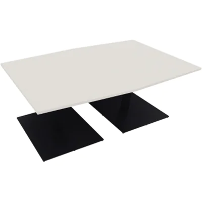 Bespr.ti. Tonneau Tellerfuß Quadrat B2000xT1000/1100xH720 an/Weiß
