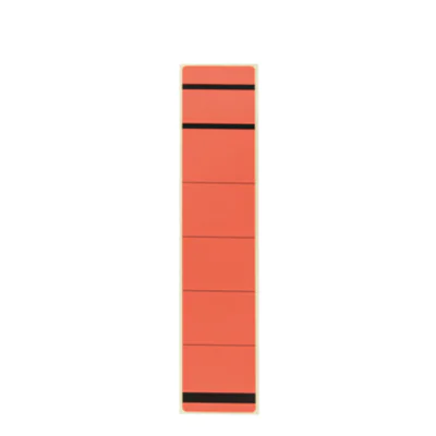 Westcott Ordnerrückenetikett schmal/kurz 39 x 192 mm (B x H) selbstklebend mit Griffloch rot 10 Etik/Pack.