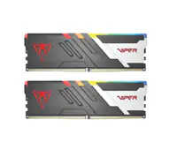 Patriot Viper Venom RGB DDR5 series - DDR5 - Kit - 32 GB: 2 x 16 GB - DIMM 288-PIN - 6000 MHz / PC5-48000 - CL36 - 1.25 V - ungepuffert - on-die ECC - mattschwarz, Silber