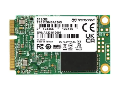 Transcend MSA230S - SSD - 512 GB - intern - mSATA - SATA 6Gb/s