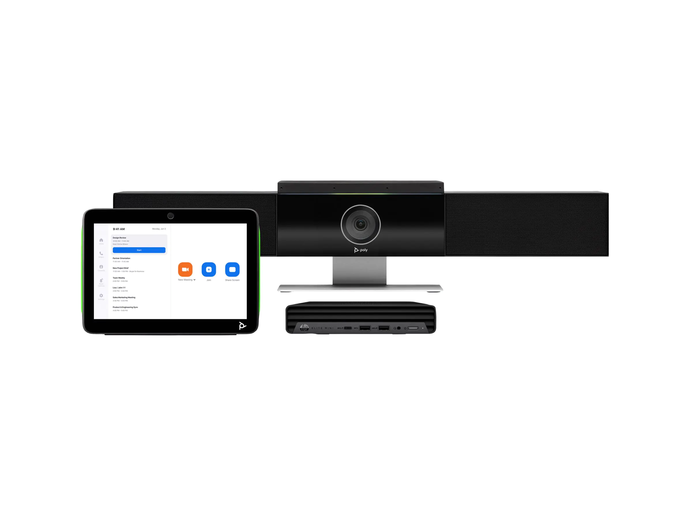 HP Poly Studio Medium Room Bundle - Für Zoom Rooms - Kit für Videokonferenzen (Poly Studio USB-