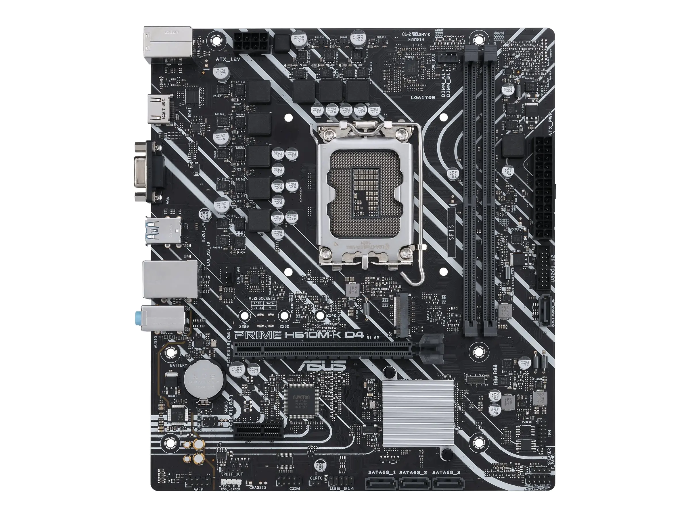 ASUS PRIME H610M-K D4 - Motherboard - micro ATX - LGA1700-Sockel - H610 Chipsatz - USB 3.2 Gen 2, USB 3.2 Gen 1 - Gigabit LAN - Onboard-Grafik (CPU erforderlich) - HD Audio (8-Kanal)