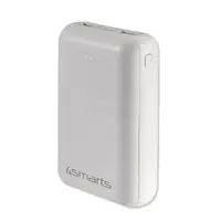 4smarts VoltHub Go2 - Powerbank - 10000 mAh - 10.5 Watt - 2.1 A - 3 Ausgabeanschlussstellen (2 x USB, 24 pin USB-C) - auf Kabel: Micro-USB, USB Type A / USB-C - weiß