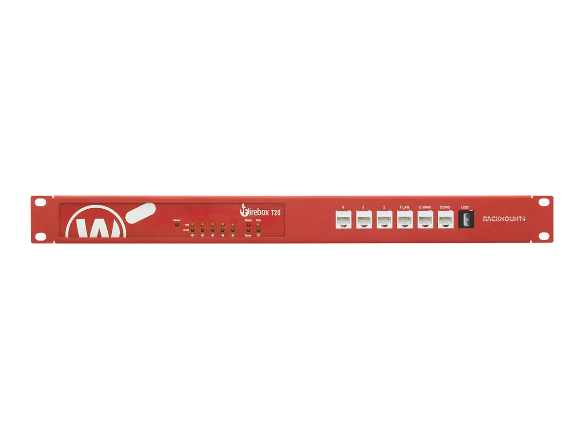 Rackmount.IT RM-WG-T6 - Montagesatz für Netzwerkgeräte - Rack montierbar - WatchGuard Red - 1U - 48.3 cm (19") - für WatchGuard Firebox T20, T20-W, T40, T40-W