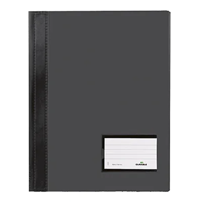 Durable Schnellhefter transluzent, Schwarz, PVC, A4, 1 Taschen 268001