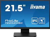 Iiyama ProLite T2252MSC-B2 - LED-Monitor - 55.9 cm (22") (21.5" sichtbar) - Touchscreen - 1920 x 1080 Full HD (1080p) @ 60 Hz - IPS - 250 cd/m² - 1000:1 - 5 ms - HDMI, DisplayPort - Lautsprecher - Schwarz, matte Oberfläche