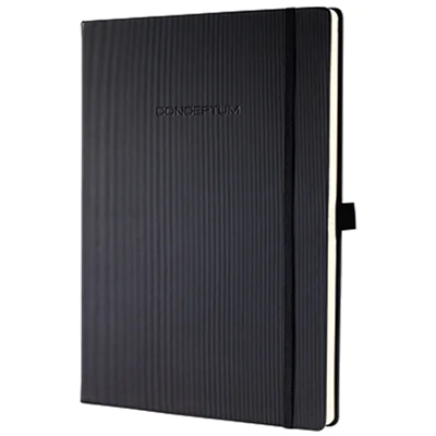 SIGEL Notizbuch Conceptum CO110 ca. DIN A4 blanko 97Blatt schwarz
