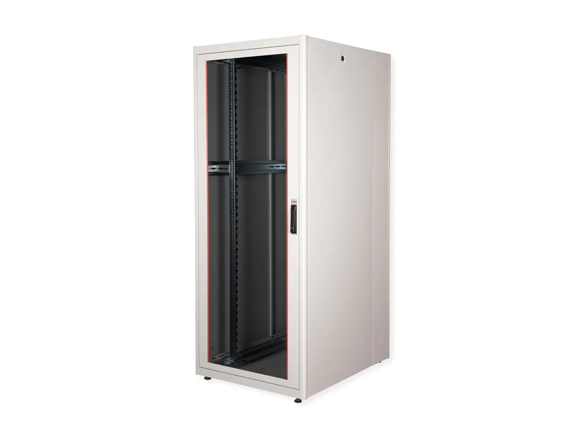 ROLINE Basic - Schrank Netzwerkschrank - Glas Tür, 800x1000 WxD - RAL 7035, Hellgrau - 42HE - 48.3 cm (19") 26.21.0044