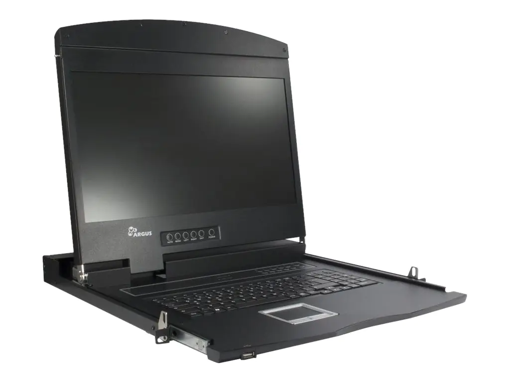 Inter-Tech Argus AS-9116 ULS - KVM-Konsole mit KVM-Switch - 16 Anschlüsse - PS/2, USB - QWERTZ -