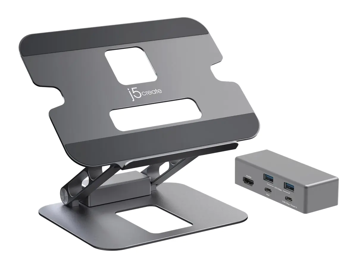 J5Create JTS327 - Dockingstation + Notebook-Halterung - USB-C / Thunderbolt 3 / Thunderbolt 4 - HDMI