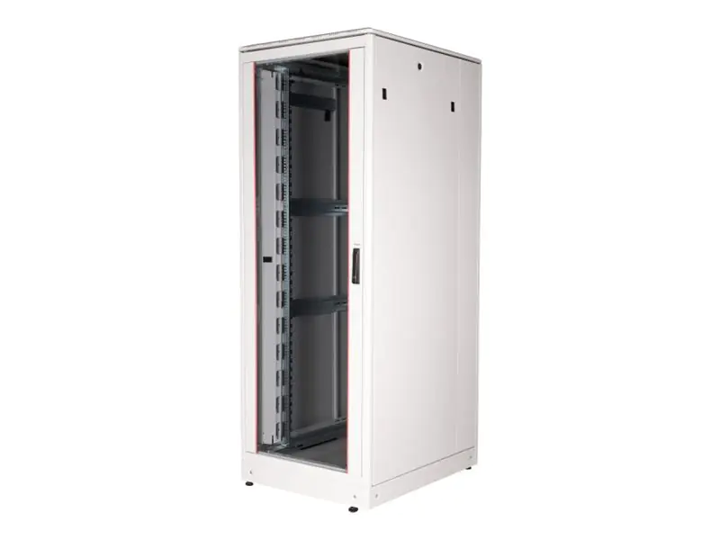 Equip Dynamic Flex Line - Schrank Netzwerkschrank - 800x1000 mm, mit Glastür, abnehmbare und abschließbare Paneele, montiert - freistehend - Hellgrau, RAL 7035 - 42HE - 48.3 cm (19") EDF-42-8010-G-HJAA