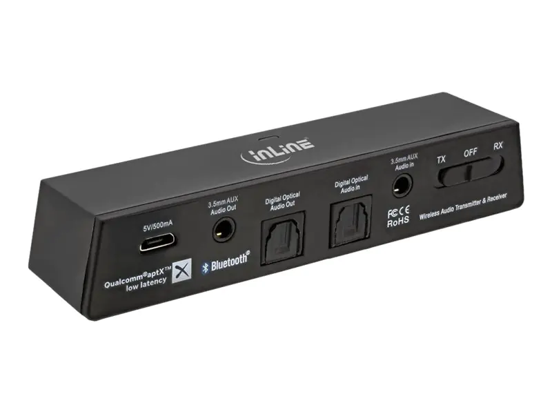 InLine - Drahtloser Bluetooth Audio-Empfänger / Transmitter - Schwarz
