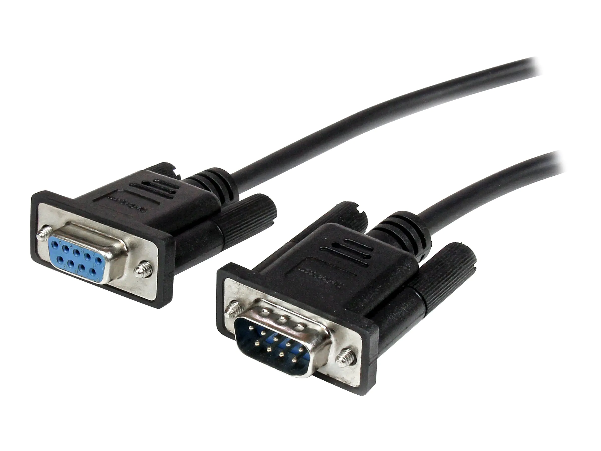 StarTech 2 m schwarzes Seriell Straight-Through DB9 RS232-Kabel - Stecker/Buchse - Serielles Verlängerungskabel - DB-9 (M) zu DB-9 (W) - 2 m - Schwarz - für P/N: 1P3FPC-USB-SERIAL, IC232TTL, ICUSB2324I, ICUSB232D, ICUSB232V2, SV1108IPPWGB