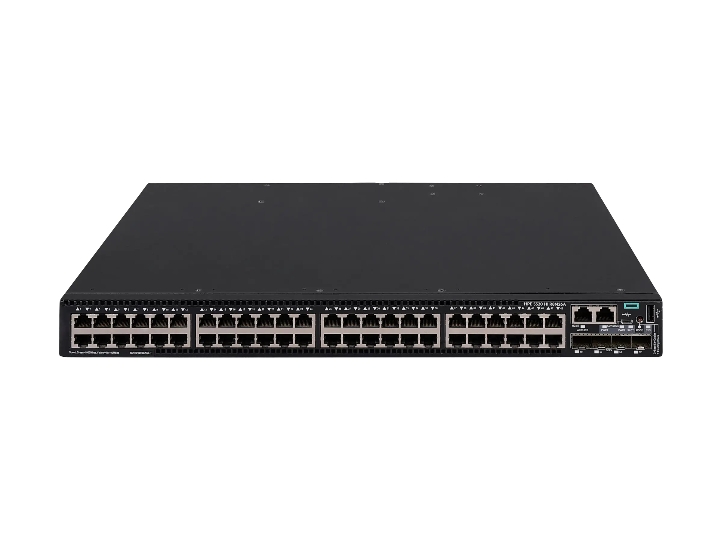 HPE Networking Comware 5520HI 48p 10/100/1000BASE -T 4p SFP+ 1G/10G 1-slot TAA Switch - Switch - 1