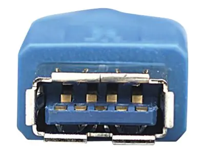 TECHly - USB-Verlängerungskabel - USB Typ A (M) zu USB Typ A (W) - USB 3.0 - 1 cm - geformt - Blau