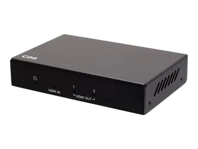 C2G 2-Port HDMI Distribution Amplifier Splitter - 4K 60Hz - HDR - 7.1 Audio - Video-/Audio-Splitter - 2 x HDMI - Desktop