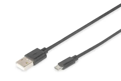 ASSMANN - USB-Kabel - Micro-USB Typ B (M) zu USB (M) - USB 2.0 - 1.8 m - geformt - Schwarz
