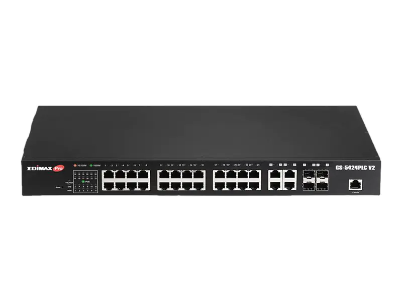 Edimax Pro GS-5424PLC V2 - Switch - Smart - 24 x 10/100/1000 (PoE+)