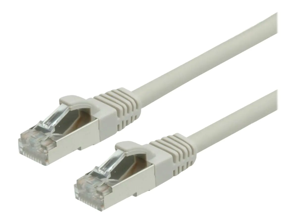 VALUE - Patch-Kabel - RJ-45 (M) zu RJ-45 (M) - 3 m - SFTP, PiMF - CAT 6e - halogenfrei, geformt, ohne Haken, verseilt - Grau
