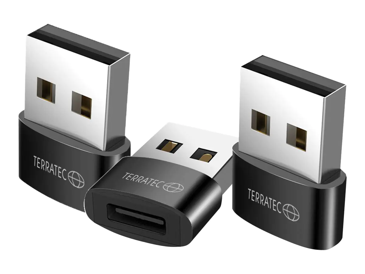 TERRATEC Connect C20 - USB-Adapter - USB Typ A (M) zu 24 pin USB-C (W) - USB 3.1 (Packung mit 3)