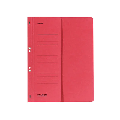 Falken Ösenhefter 80003817 DIN A4 kaufm. Heftung 250g Karton rot