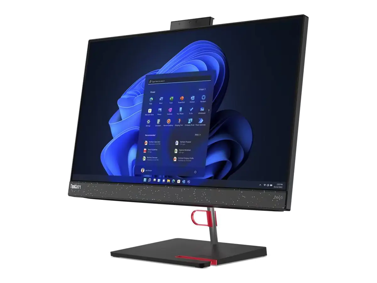 Lenovo ThinkCentre neo 50a 24 12B8 - All-in-One (Komplettlösung) - Monitorständer mit Hubfunktion - Core i5 12450H / 2 GHz - RAM 16 GB - SSD 512 GB - TCG Opal Encryption 2, NVMe - DVD-Writer - UHD Graphics - GigE - WLAN: 802.11a/b/g/n/ac/ax, Bluetooth 5.1