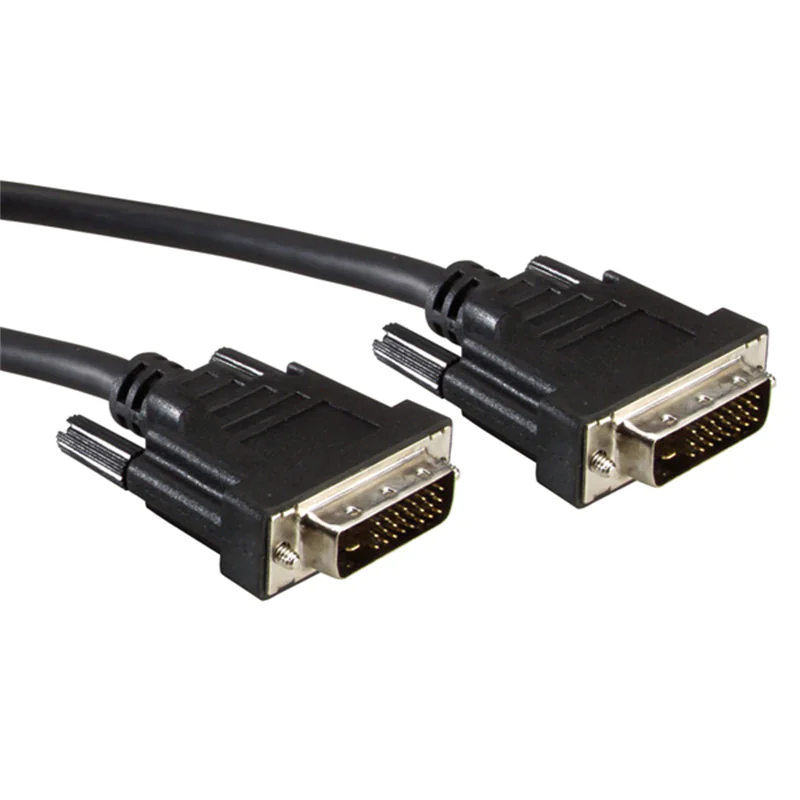VALUE - DVI-Kabel - Dual Link - DVI-D (M) zu DVI-D (M) - 5 m - Daumenschrauben - Schwarz