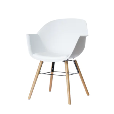 Paperflow Besucherstuhl WISEMAN 120kg Polypropylen Polyurethanschaum weiß 2 St./Pack.