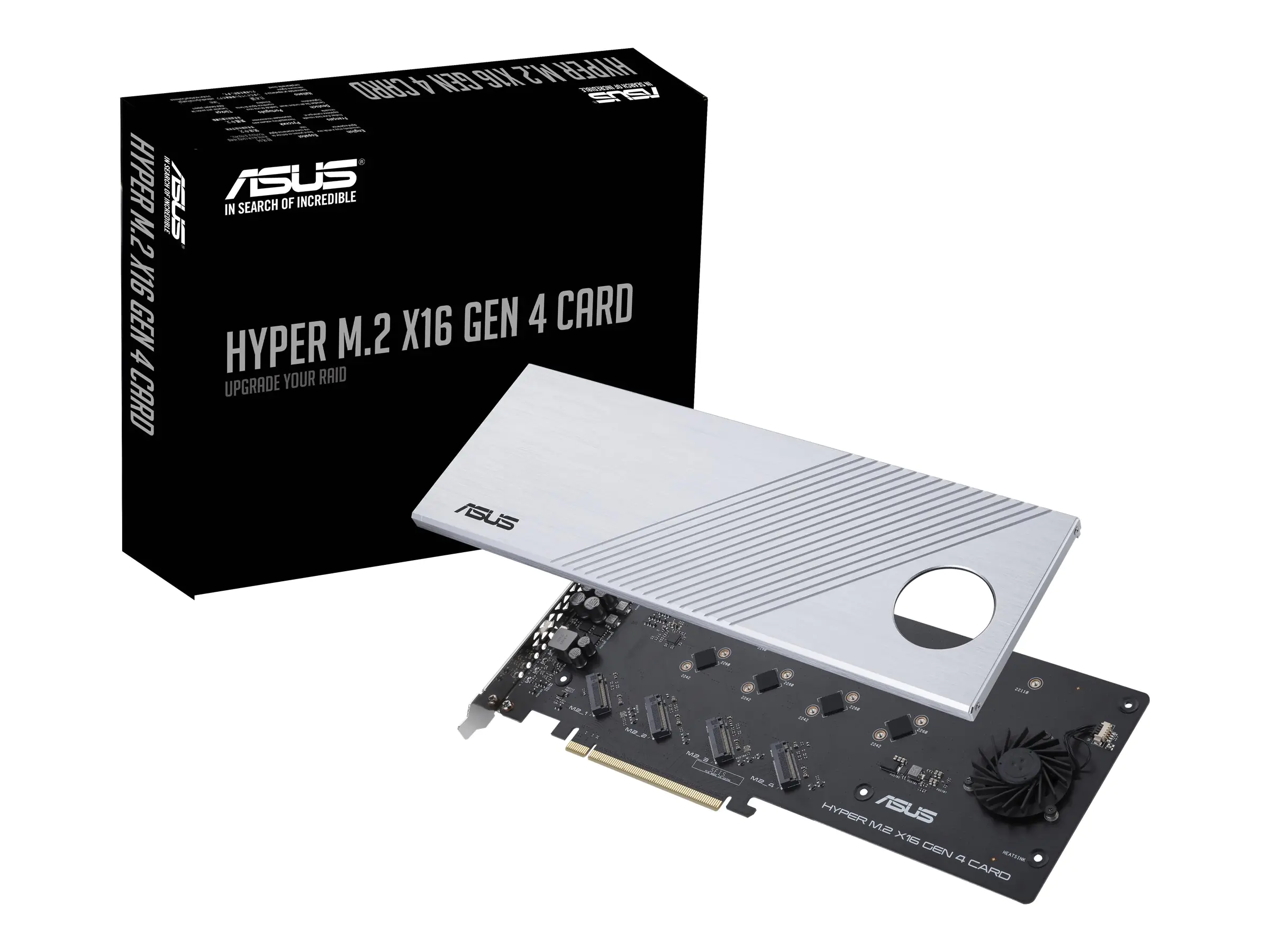 ASUS HYPER M.2 X16 GEN 4 CARD - Schnittstellenadapter - M.2 - Expansion Slot to M.2 - M.2 Card - PCIe 4.0 x16