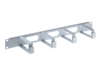 IC Intracom Intellinet Kabelmanagement für 19"-Schränke, 1 HE, 4 große Kunststoffringe, grau - Kabelführungsplatte für Schaltschrank - Grau, RAL 7035 - 1U - 48.3 cm (19") 711067