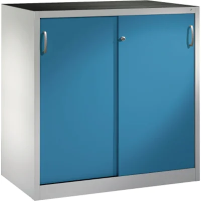 C+P Werkzeugschrank 206709S10022 Schiebetür 1200x1200x600mm lgr/lbl