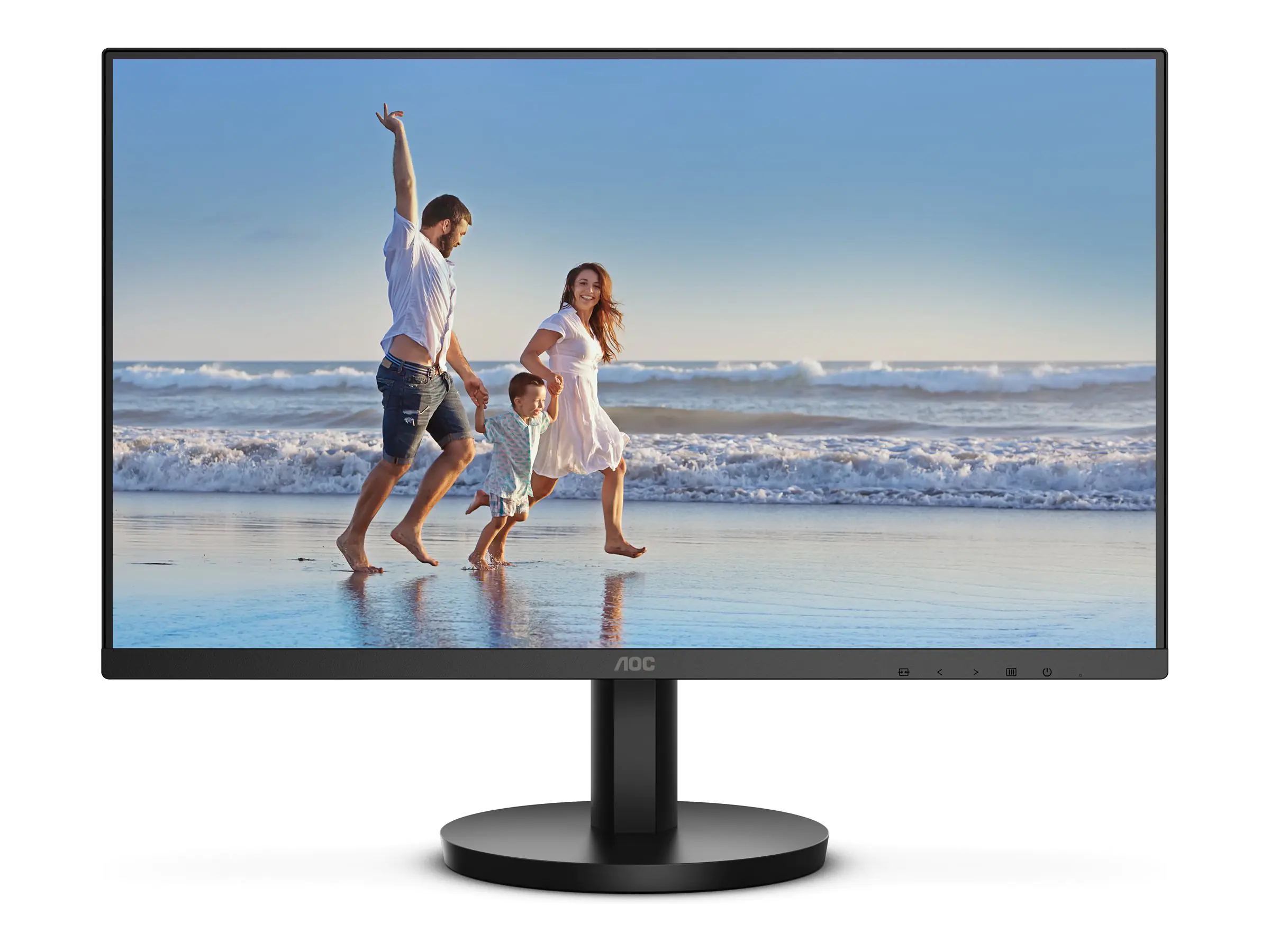 AOC Basic-line 24B3HA2 - LED-Monitor - 61 cm (24") (23.8" sichtbar) - 1920 x 1080 Full HD (1080p) @ 100 Hz - IPS - 250 cd/m² - 1 ms - HDMI, VGA - Lautsprecher - Schwarz