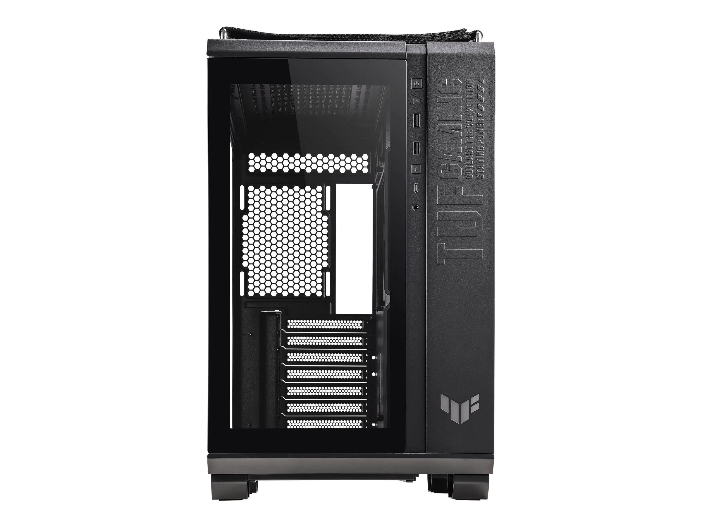 ASUS TUF Gaming GT502 - Mid tower - ATX - Seitenteil mit Fenster (gehärtetes Glas) - keine Spannungsversorgung - USB/Audio