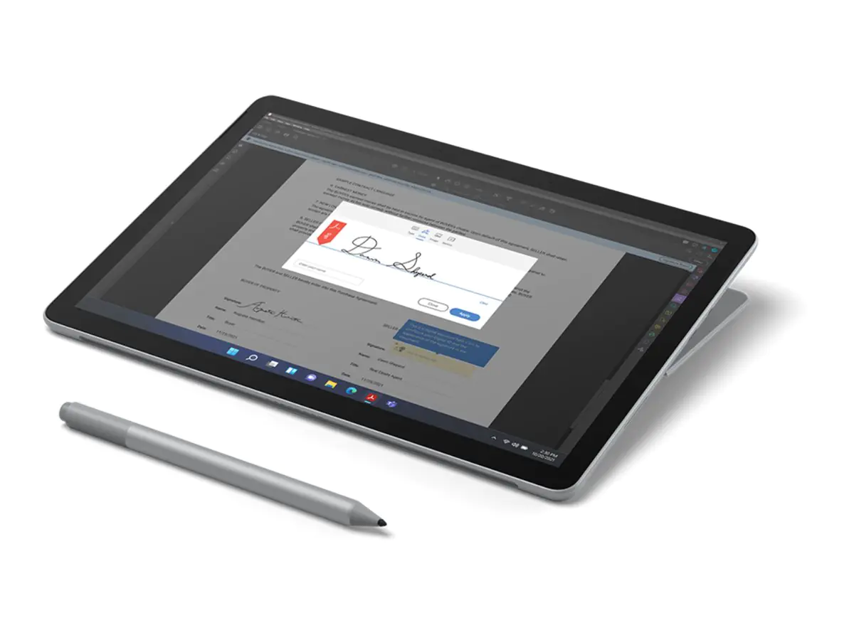 Microsoft Surface Go 4 for Business - Tablet - Intel N-series N200 / 1 GHz - Win 10 Pro - UHD Graphics - 8 GB RAM - 64 GB SSD UFS - 26.7 cm (10.5") Touchscreen 1920 x 1280 - NFC, Wi-Fi 6 - Platin
