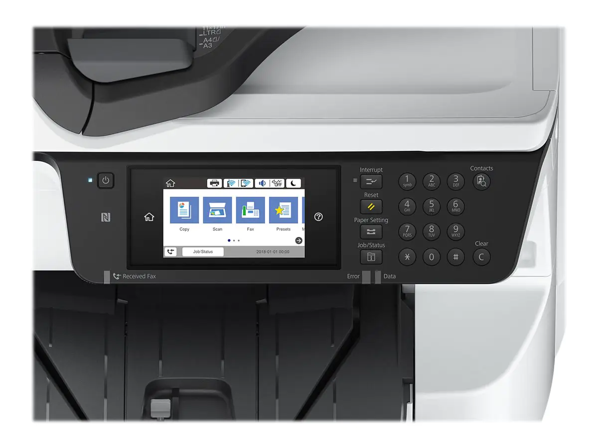 Epson WorkForce Pro WF-C8690DTWF - Multifunktionsdrucker - Farbe - Tintenstrahl - A3 (Medien) - bis zu 22 Seiten/Min. (Kopieren) - bis zu 24 Seiten/Min. (Drucken) - 835 Blatt - 33.6 Kbps - Gigabit LAN, USB-Host, NFC, USB 3.0, USB 2.0-Host, Wi-Fi(ac)