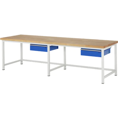 RAU Werkbank 8000 3.000 x 840-1.040 x 900 mm (B x H x T) enzianblau
