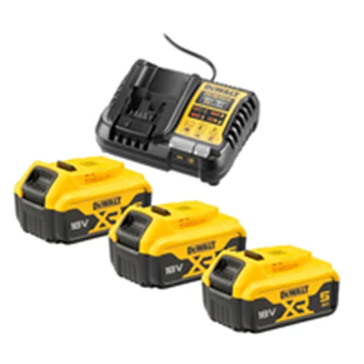 DEWALT DCB1104P3-QW - Batterie- & Ladegerät-Set - Lithium-Ion (Li-Ion) - 5 Ah - 18 V - Schwarz - Ge